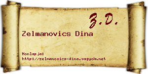 Zelmanovics Dina névjegykártya